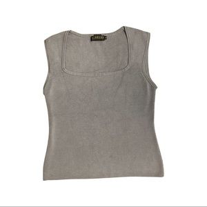 Relisted - Grey Square Neck Sweater Tank